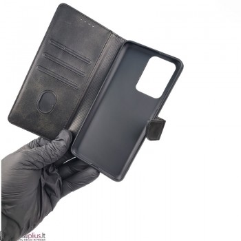 Dirbtinos odos dėklas su 4 skyreliais - juodas (Xiaomi 11T/11T Pro)